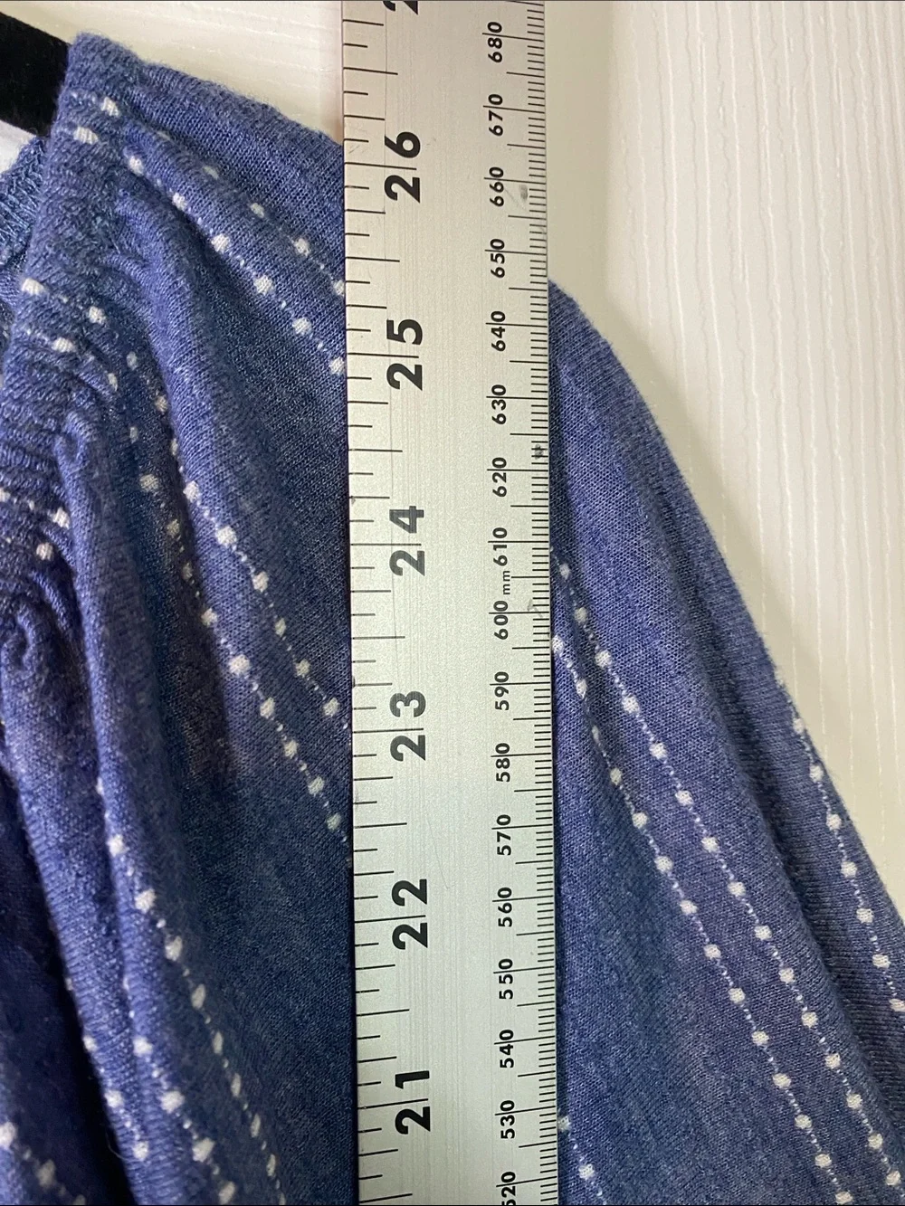 W5 Blue Vertical Stripe Ruffle Sleeve Blouse Size 1X - Picture 5 of 5
